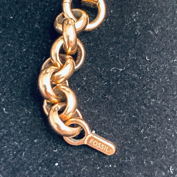 Fossil Gold Belt Buckle Bracelet - Picture 2 of 4